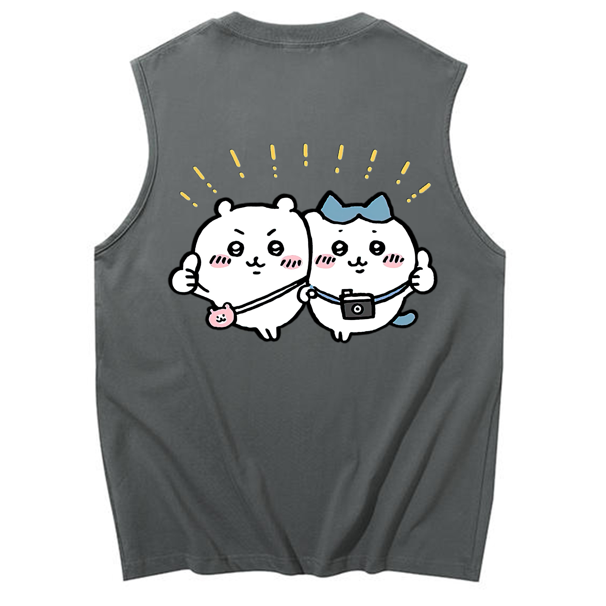 （画像用） ちいかわ ちいかわ Chii-kawa chiikawa コットン100％タンクトップ（背面プリント）